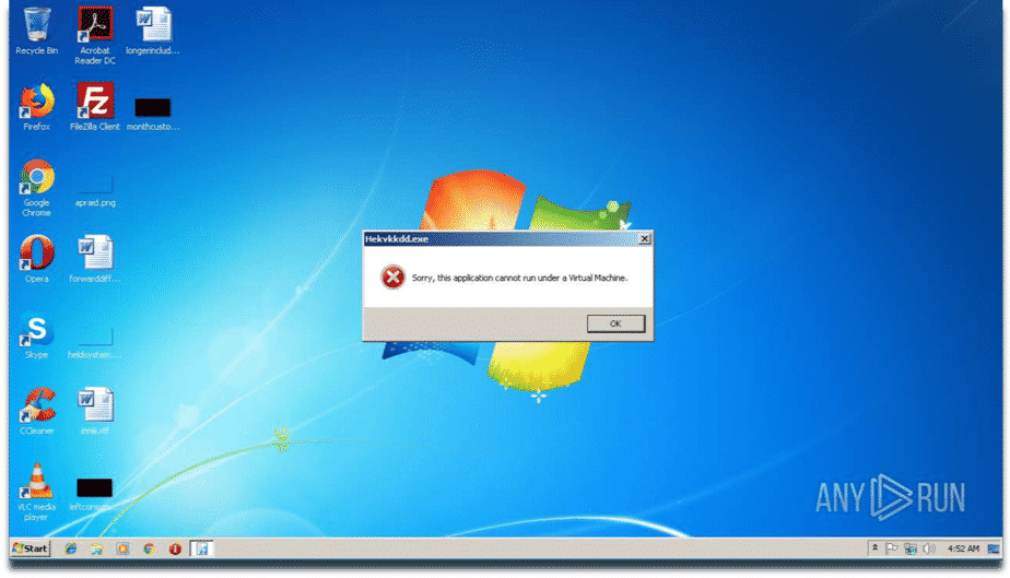 Sample reacting to VM environment